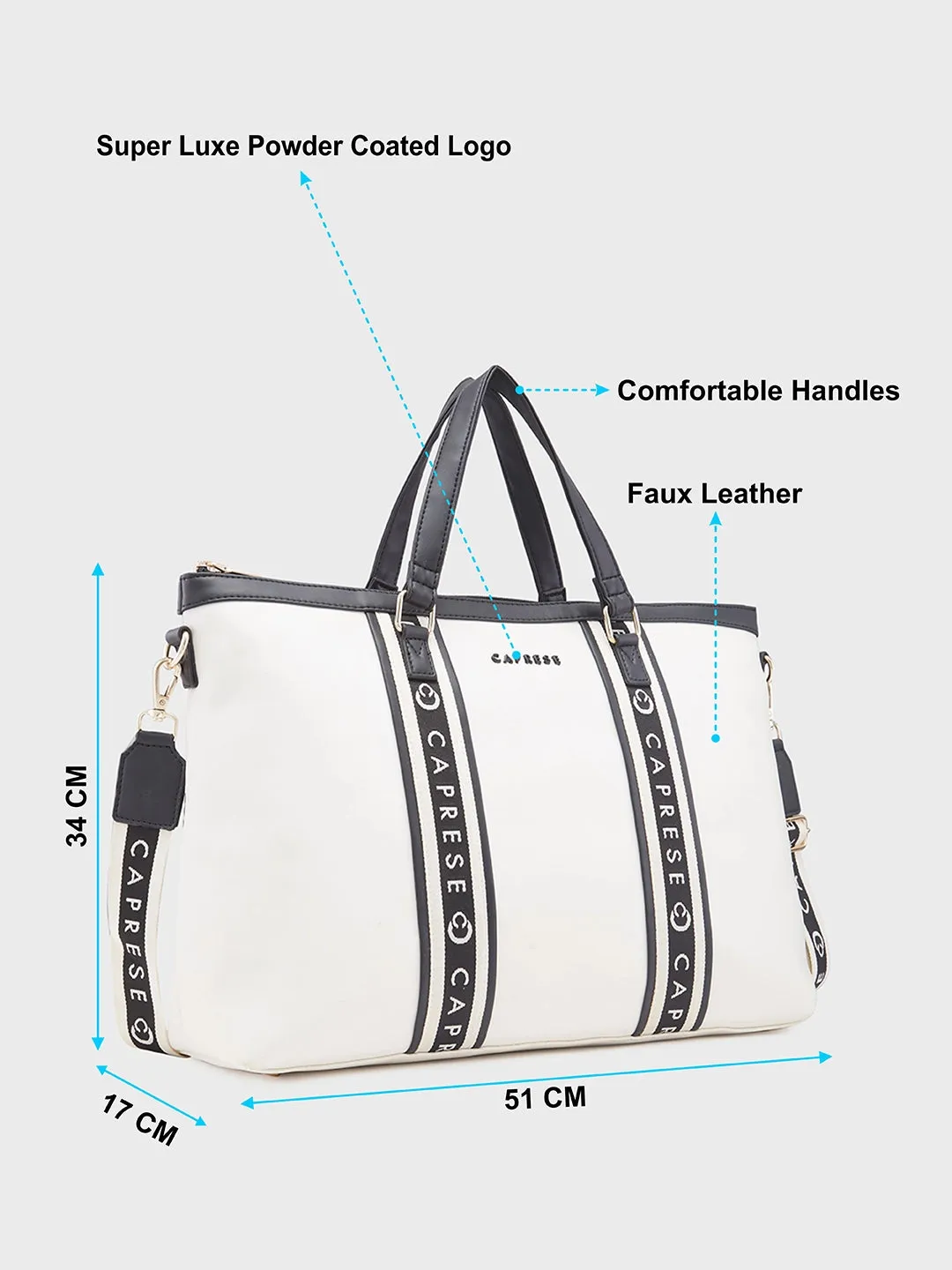 Caprese Trinity Large Cream Laptop Bag