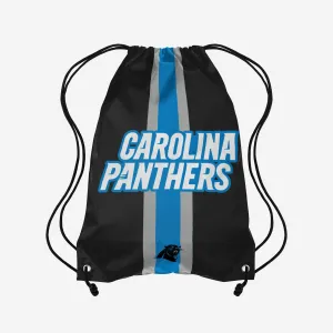 Carolina Panthers Team Stripe Wordmark Drawstring Backpack