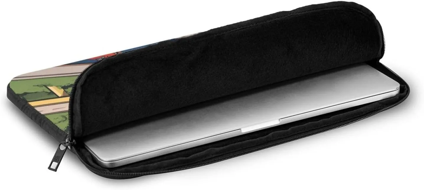 Cartoon Austin Texas Pattern Shockproof Portable Laptop 17 inch Sleeve Bag for Men and Women - Ideal for Business Travel, School, and Daily Use