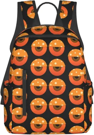 Cartoon Sleepy Eyes Casual Backpacks Large Capacity Laptop Backpack Sports Fitness Rucksack Travel Carry-On Daypack Adjustable Shoulder Strap Work Bag for Outdoor Camping