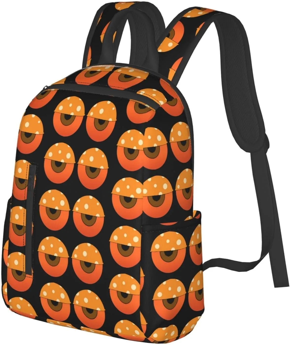 Cartoon Sleepy Eyes Casual Backpacks Large Capacity Laptop Backpack Sports Fitness Rucksack Travel Carry-On Daypack Adjustable Shoulder Strap Work Bag for Outdoor Camping