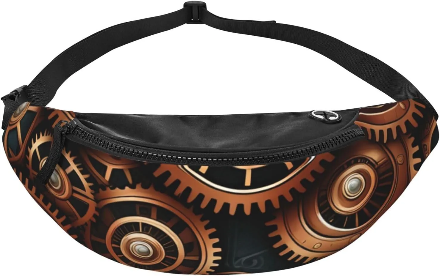 Casual Steampunk Mechanical Gears Printed Fanny Pack,Crossbody Fanny packs for women Men Waist Bag for Running Travel