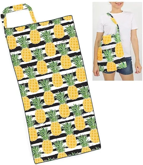CCFW 2 in 1 Beach Travel Quick Dry Soft Feel Cotton Towels Tote Shoulder Bag
