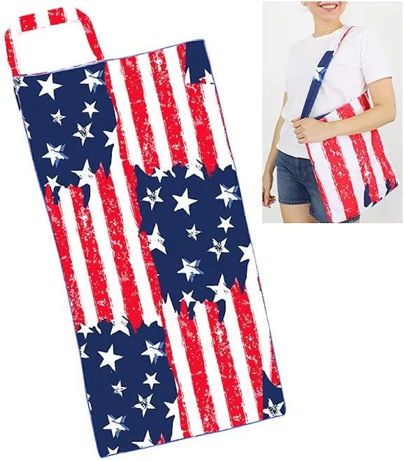 CCFW 2 in 1 Beach Travel Quick Dry Soft Feel Cotton Towels Tote Shoulder Bag