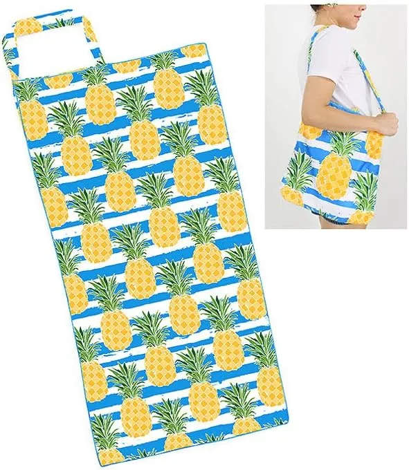 CCFW 2 in 1 Beach Travel Quick Dry Soft Feel Cotton Towels Tote Shoulder Bag