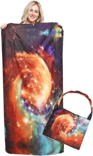 CCFW 2 in 1 Beach Travel Quick Dry Soft Feel Cotton Towels Tote Shoulder Bag