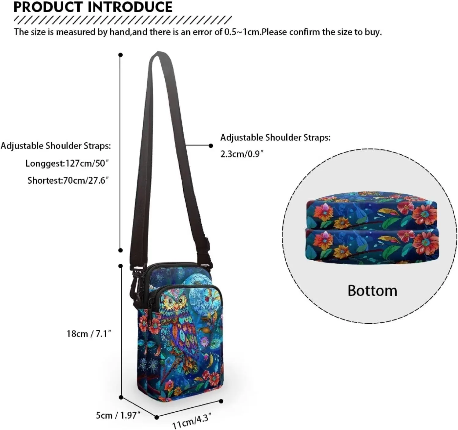 Cell Phone Purse Small Crossbody Wallet Phone Bag with Shoulder Strap Mini Messenger Bag