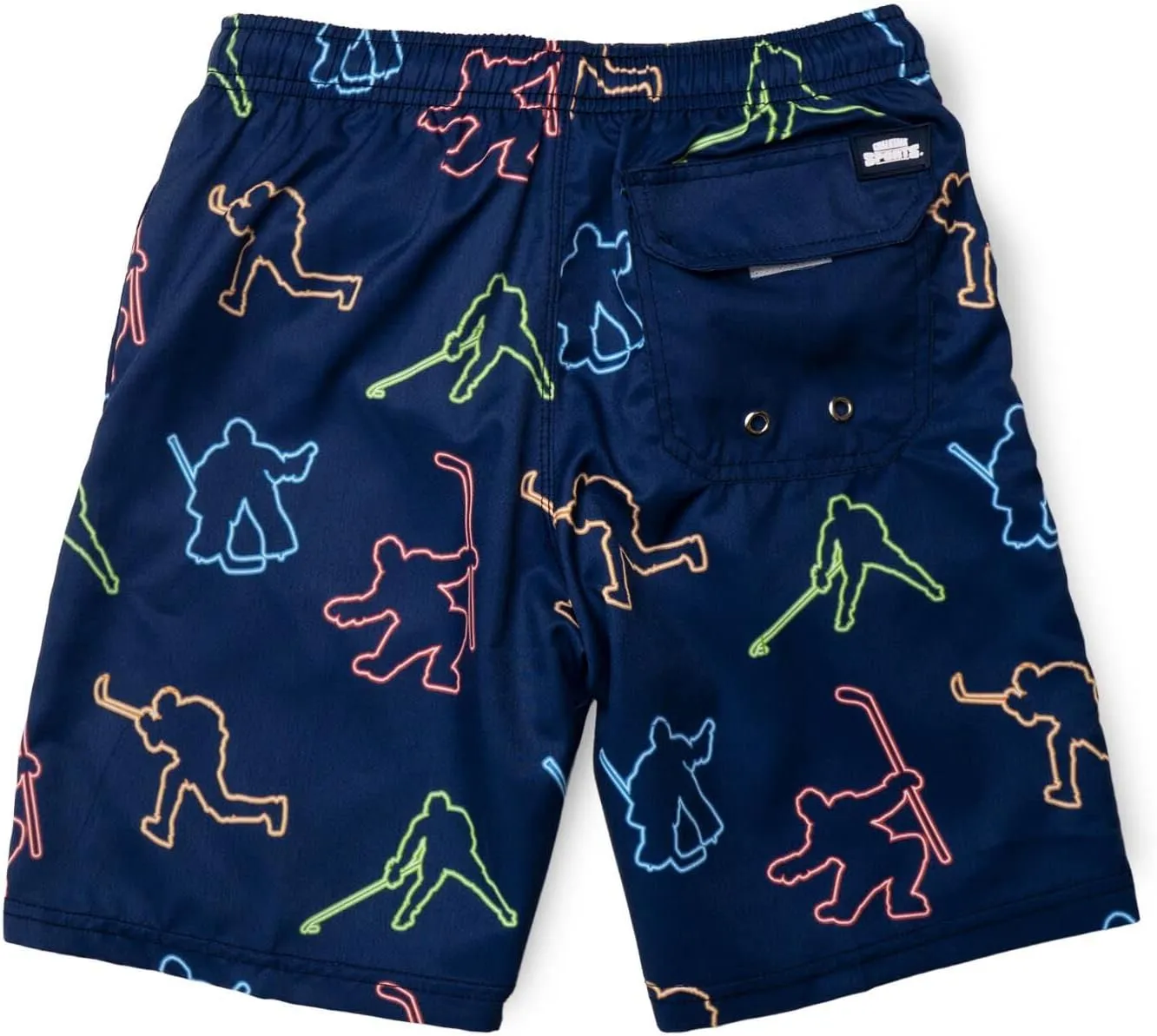 ChalkTalkSPORTS Hockey Swim Trunks | Swim Board Shorts | Youth and Adult Sizes
