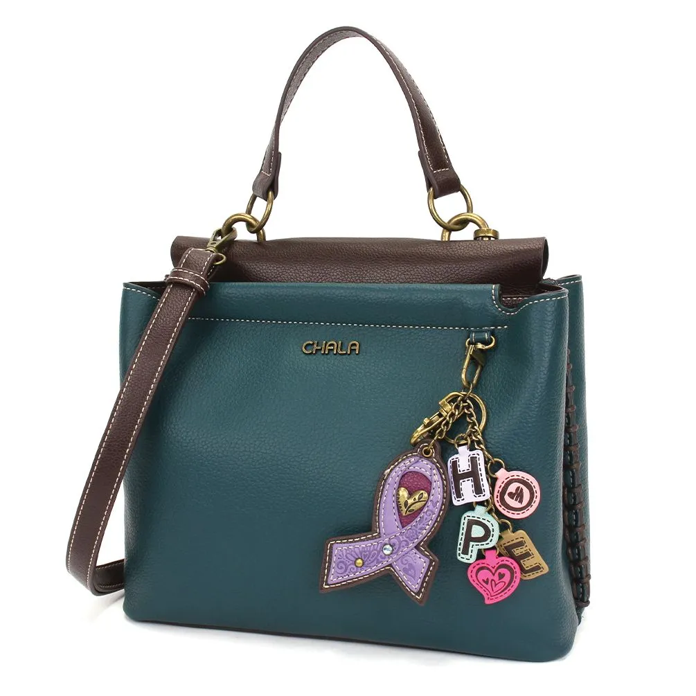 Charming Satchel - Charming Charms Lavender Ribbon   HOPE Key Chain