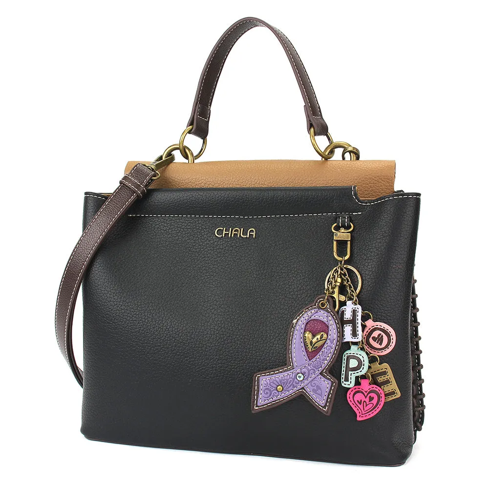 Charming Satchel - Charming Charms Lavender Ribbon   HOPE Key Chain