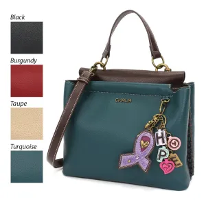 Charming Satchel - Charming Charms Lavender Ribbon   HOPE Key Chain