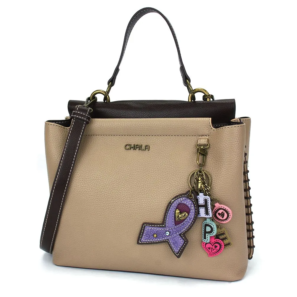 Charming Satchel - Charming Charms Lavender Ribbon   HOPE Key Chain