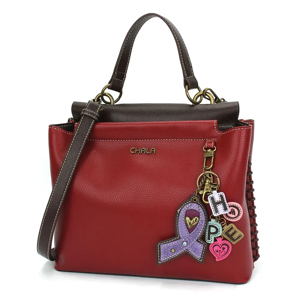 Charming Satchel - Charming Charms Lavender Ribbon   HOPE Key Chain