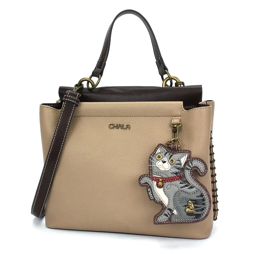 Charming Satchel - Tabby Cat Gray