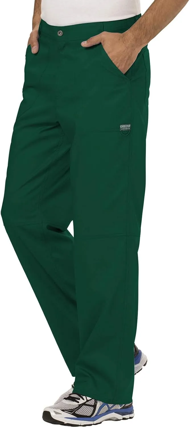 Cherokee Cargo Pants for Men Scrub, Modern Fit Inside Drawstring Bottom WW140