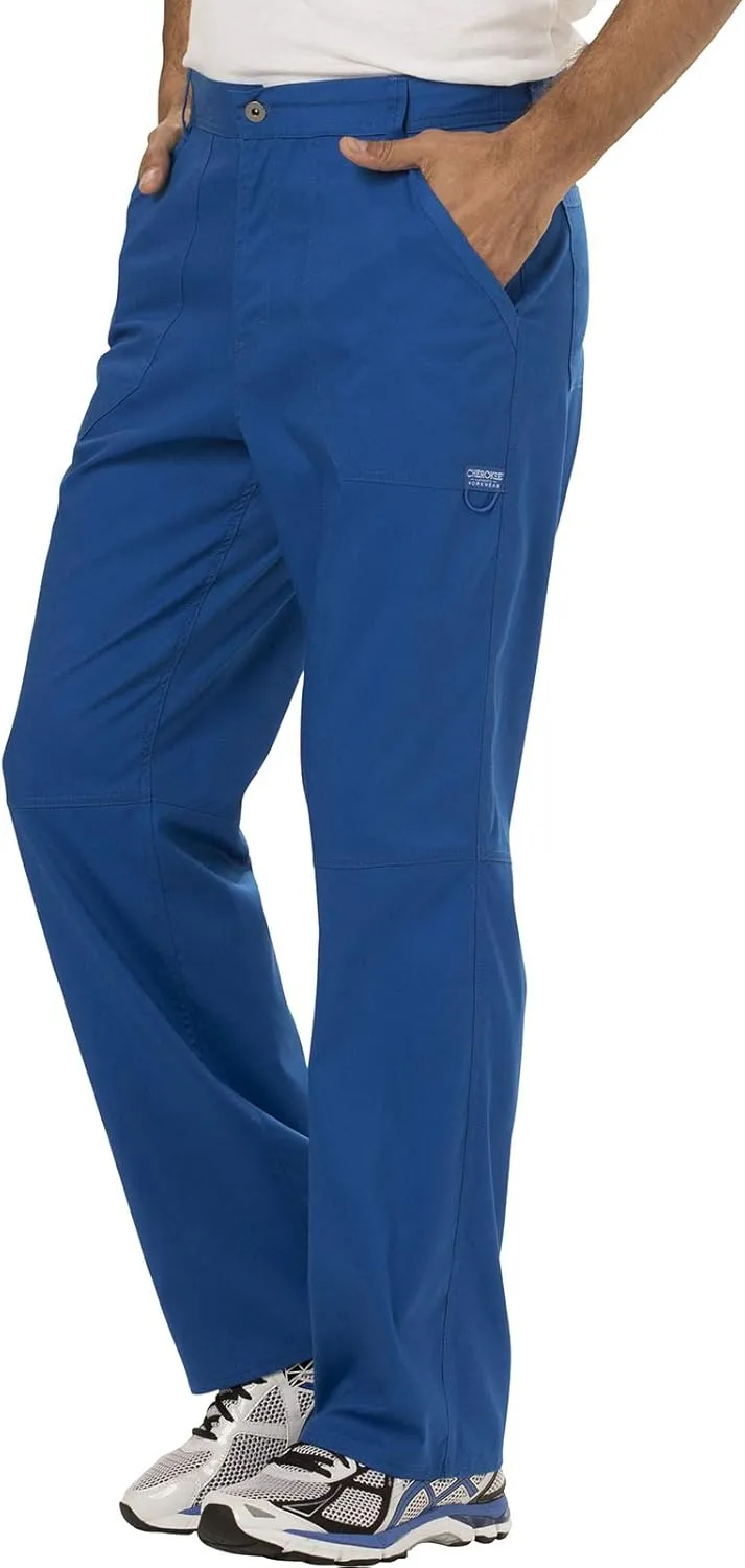 Cherokee Cargo Pants for Men Scrub, Modern Fit Inside Drawstring Bottom WW140