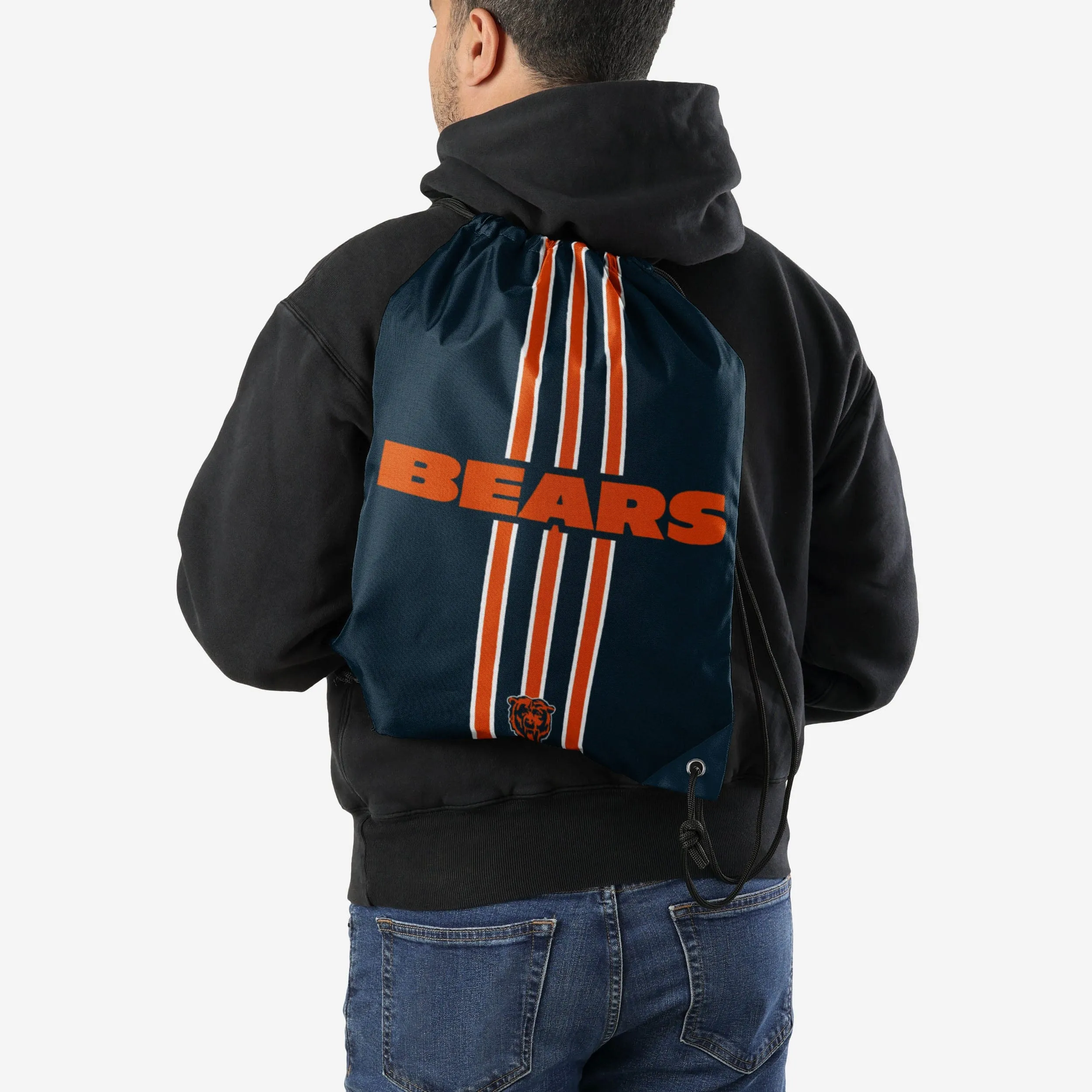 Chicago Bears Team Stripe Wordmark Drawstring Backpack