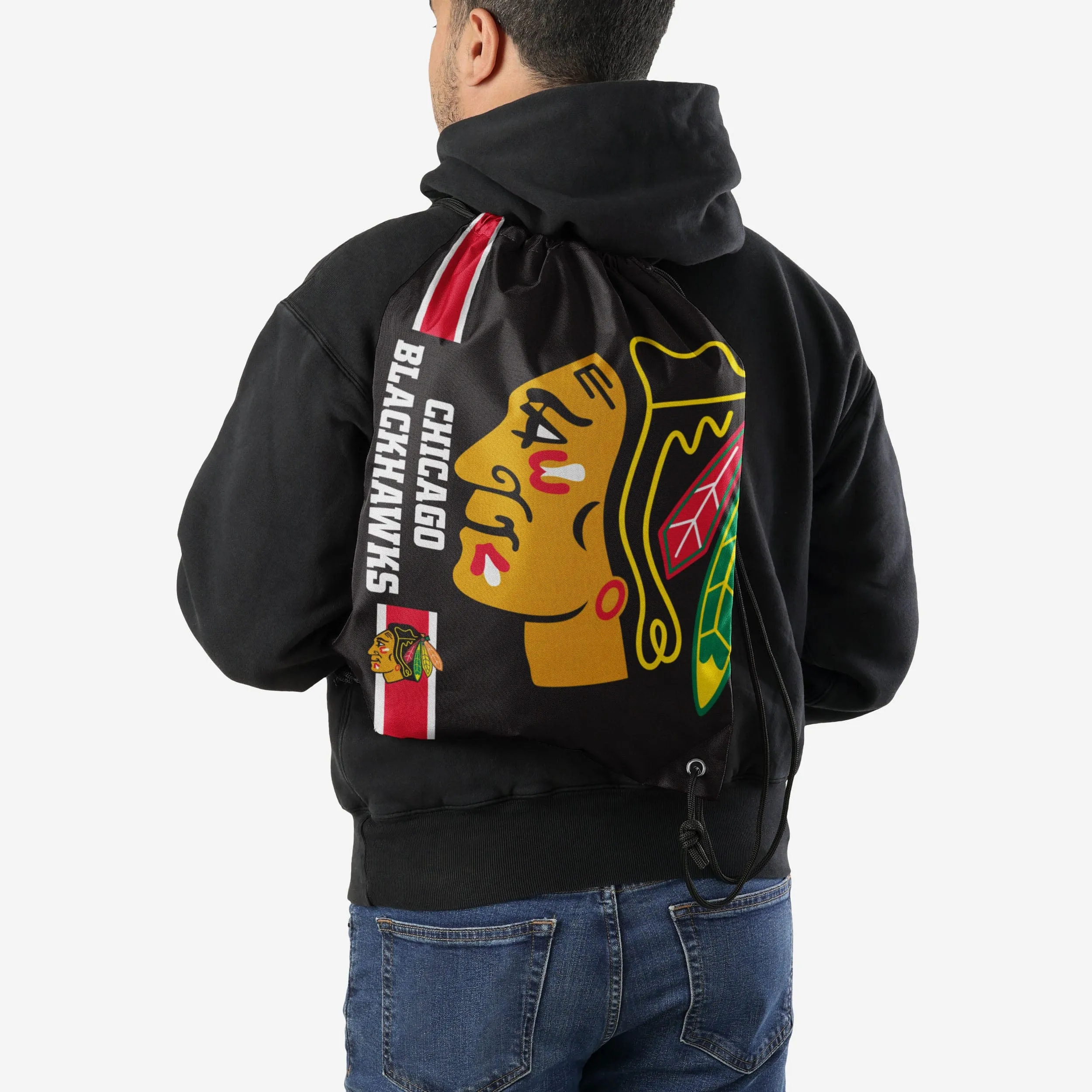 Chicago Blackhawks Big Logo Drawstring Backpack