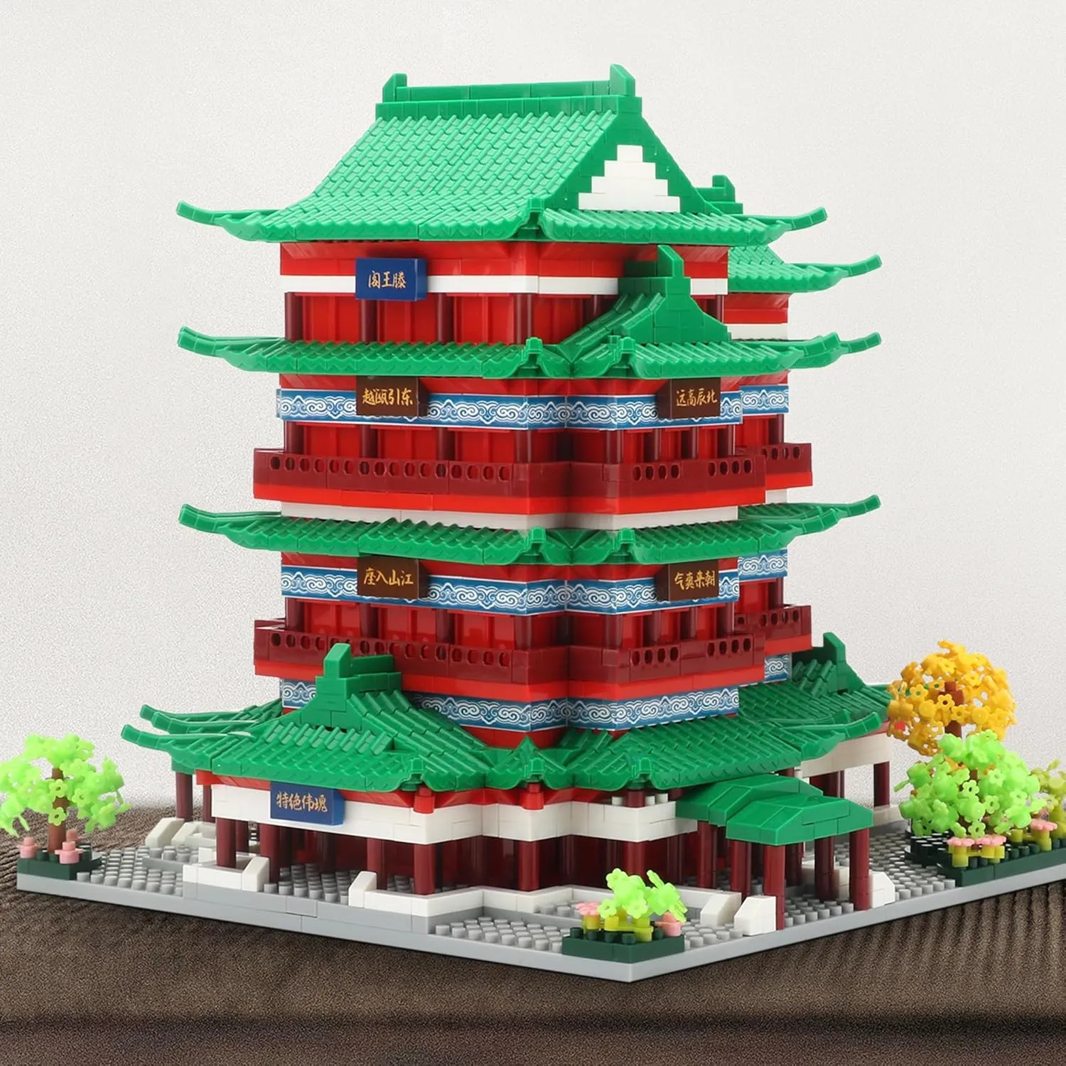 Chinese Ancient Architecture Micro Building Blocks Set in Asian- Tengwang Pavilion Model Kit Toy Gift for Adults and Kids Ages of 14  2536 PCS