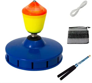 Chinese Yoyo Set Diabolo with Whistle Sound ,Nonuple Bearings Diabolo Chinese Yo-yos Juggling Toys Colorful Diabolo with Diablo Sticks, Diabolo String&Net Bag (Nine Bearing Blue)