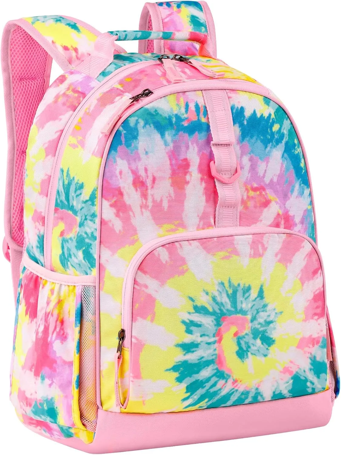 Choco Mocha Tie Dye Backpack for Girls, Kids School Backpacks Girls Backpacks Ages 6-8, Kindergarten Bookbag Girl Elementary School Bag 17 Inch, Colorful