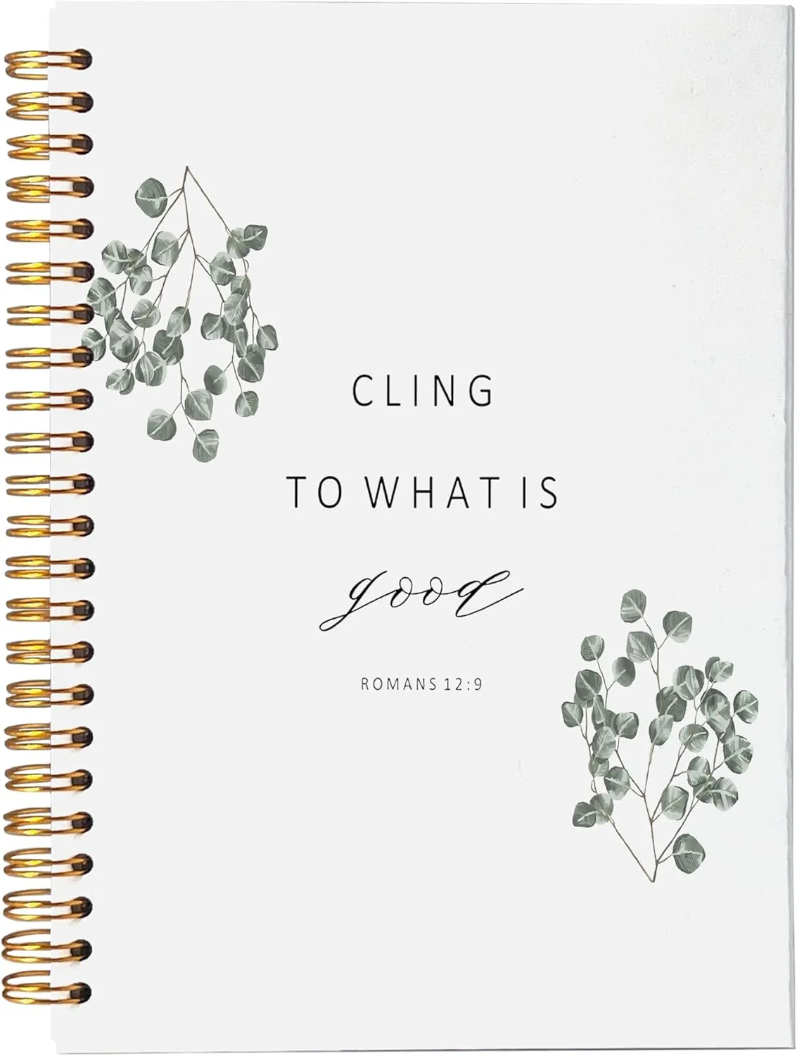 Christian Notebook Journal, Romans 12:9, Bible Journaling Notebook, Prayer Journal for Women Men, Christian Gifts for Women Men Faith, Spiral Notebook 5.5x8.3