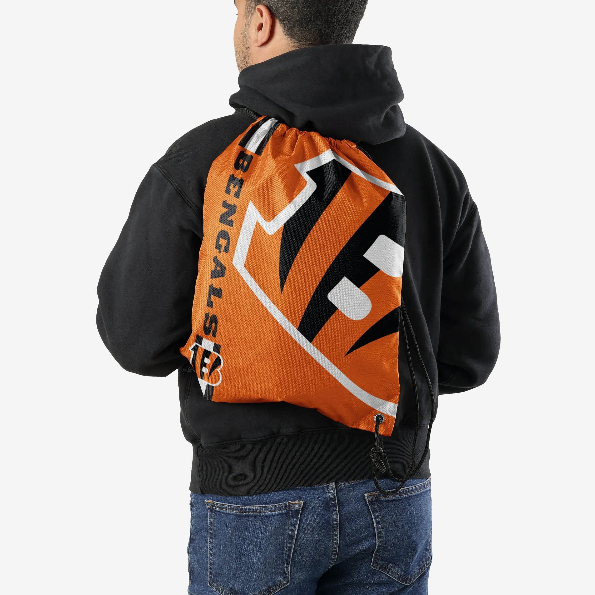 Cincinnati Bengals Orange Alternate Color Big Logo Drawstring Backpack