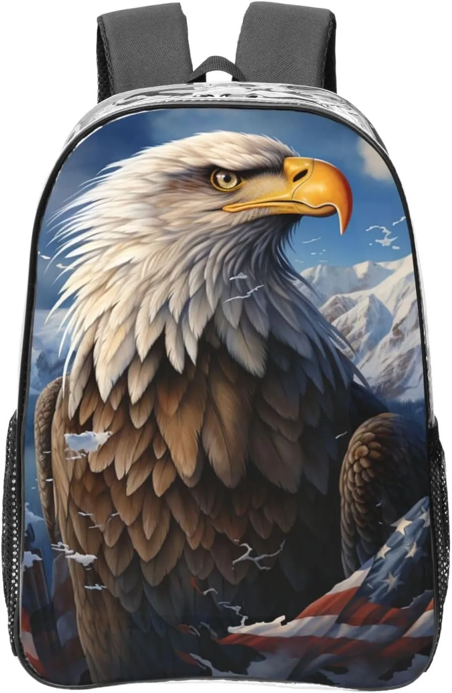 Clear Backpack Heavy Duty PVC Transparent Bookbag Eagle Backpack Daypack Laptop Backpack
