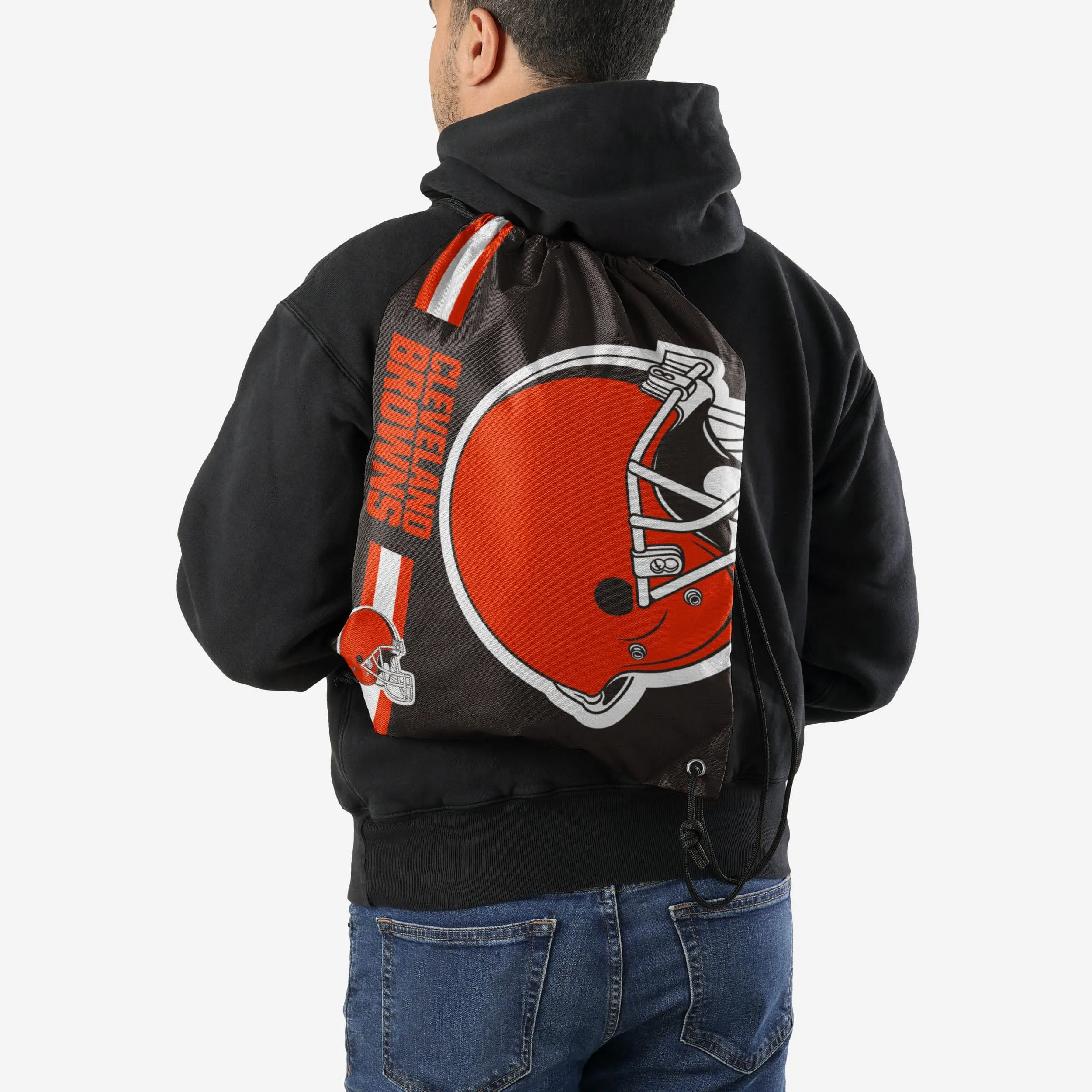 Cleveland Browns Brown Alternate Color Big Logo Drawstring Backpack