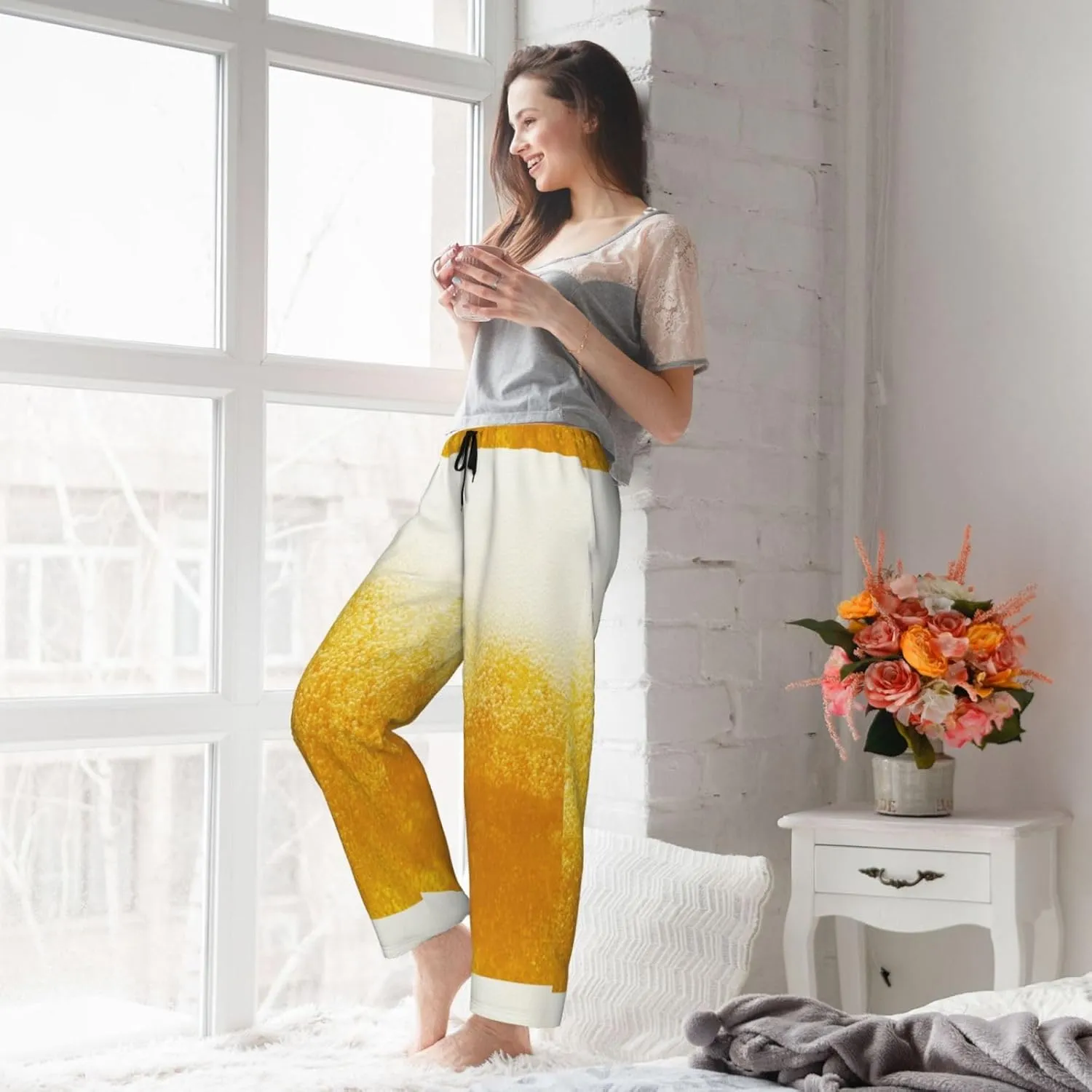 Colorful Cake Women Lounge Pants Comfy Pajama Bottom With Pockets