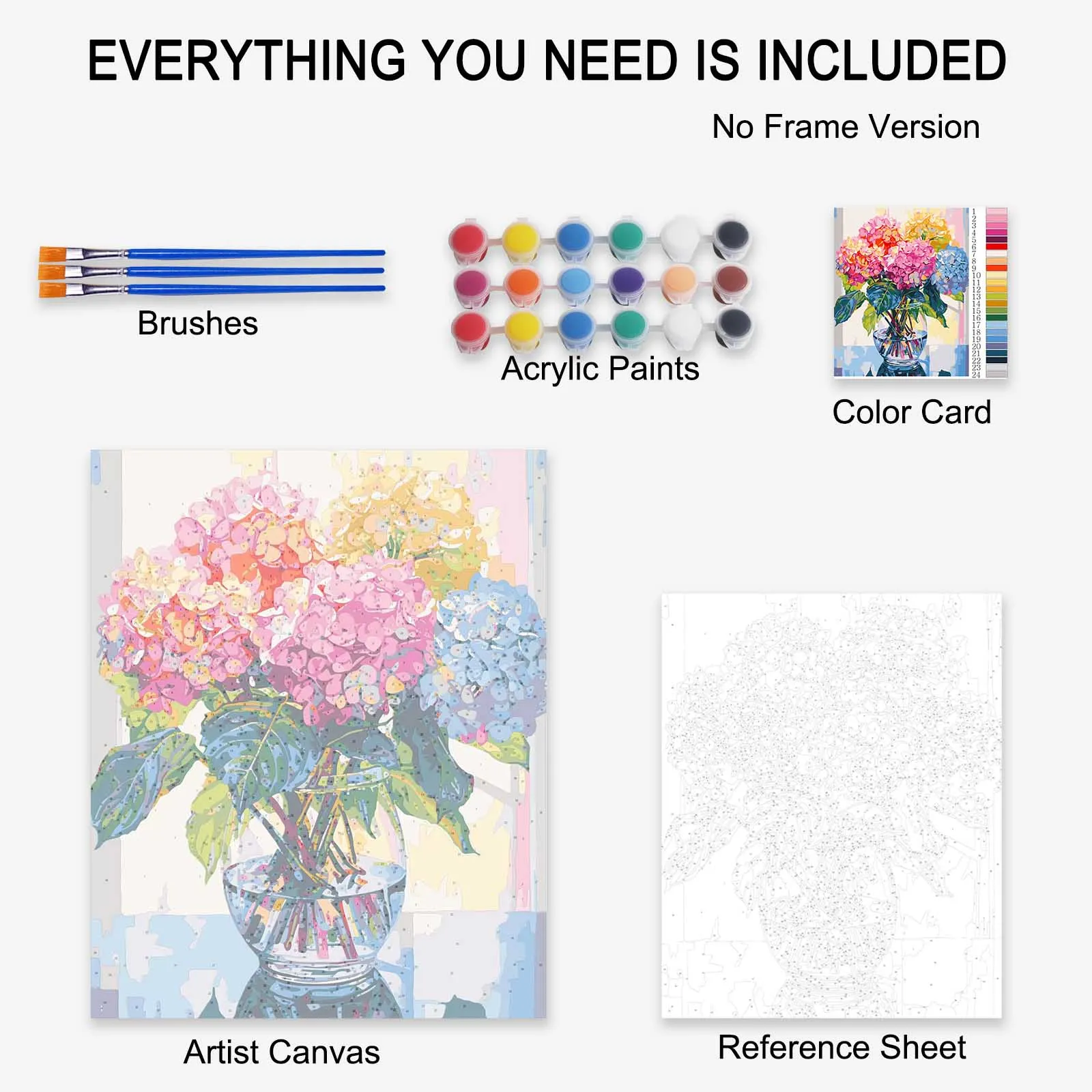 Colorful Flowers and Alpine Cattle Paint by Numbers