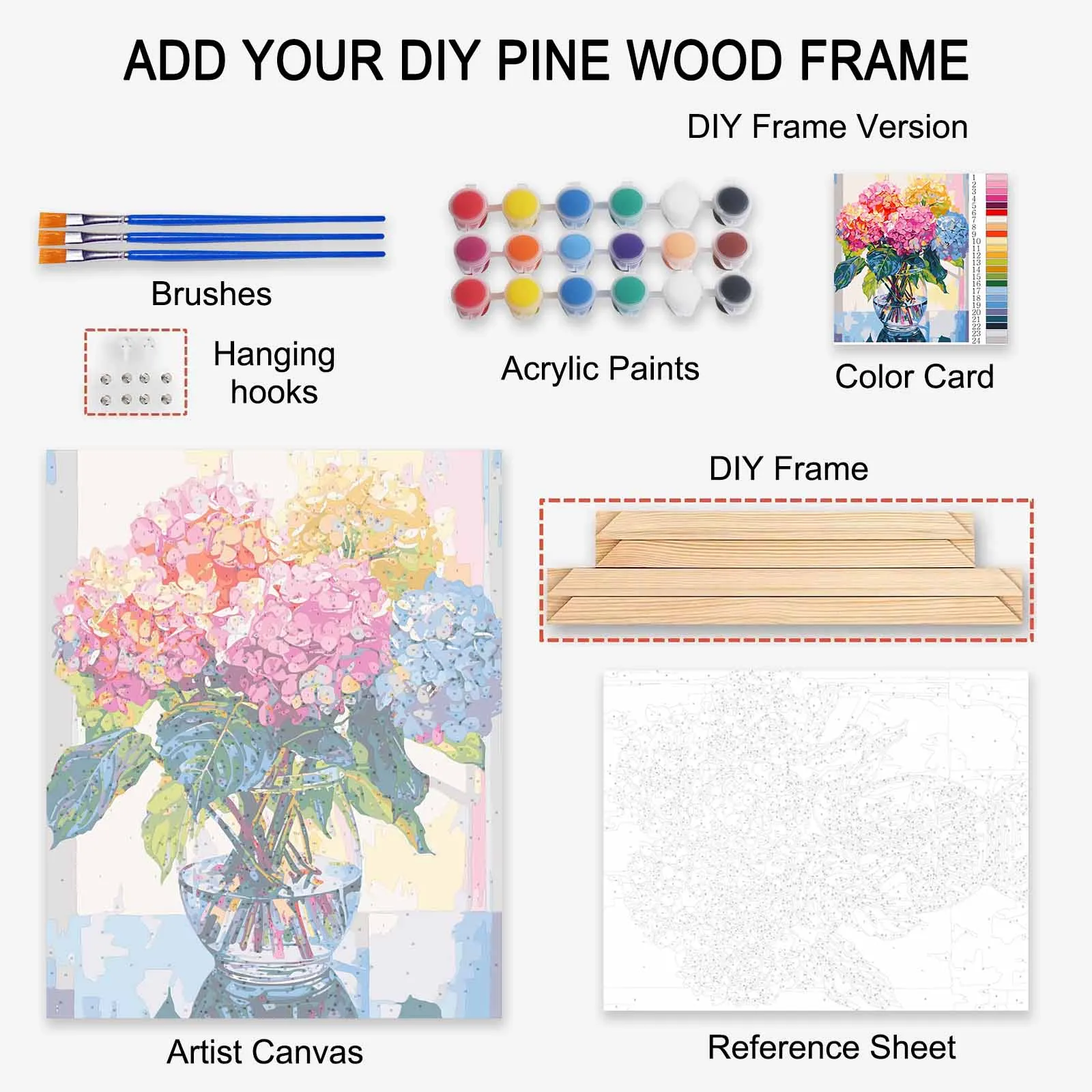 Colorful Flowers and Alpine Cattle Paint by Numbers