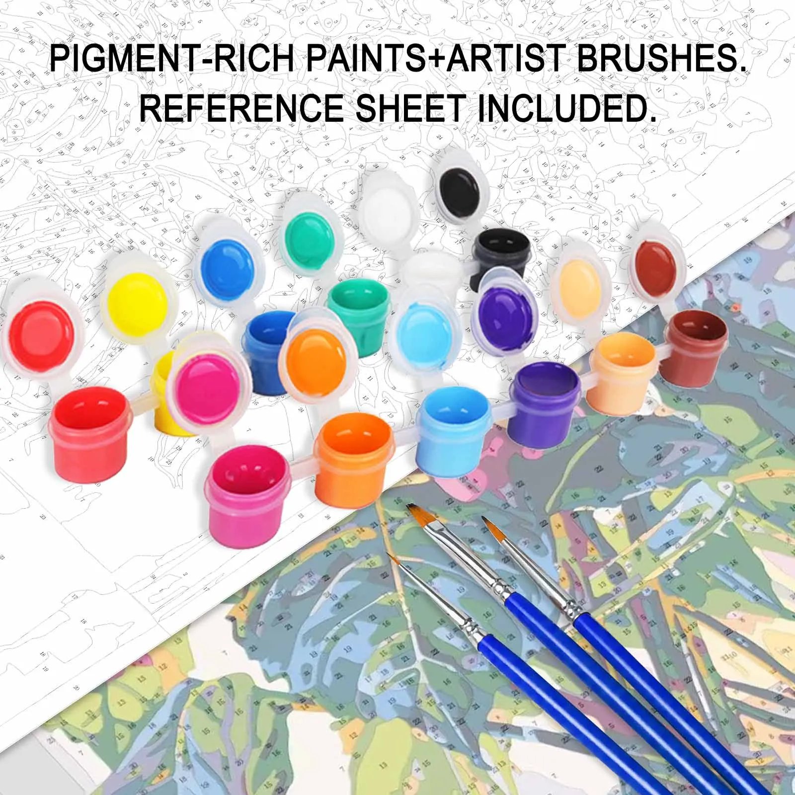 Colorful Flowers and Alpine Cattle Paint by Numbers