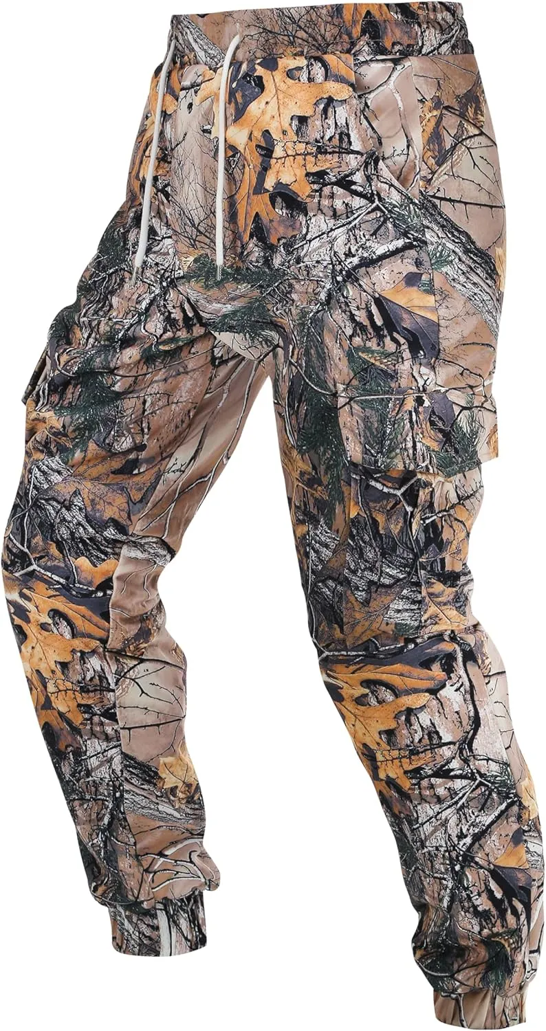 Colorful House Men Camo Cargo Jogger Sweatpants Casual Drawstring Camouflage Cargo Work Pants with Pockets