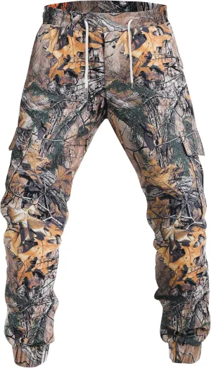 Colorful House Men Camo Cargo Jogger Sweatpants Casual Drawstring Camouflage Cargo Work Pants with Pockets