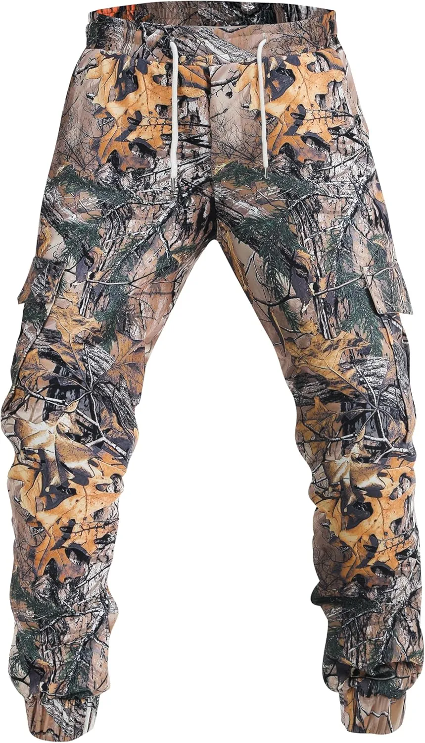 Colorful House Men Camo Cargo Jogger Sweatpants Casual Drawstring Camouflage Cargo Work Pants with Pockets