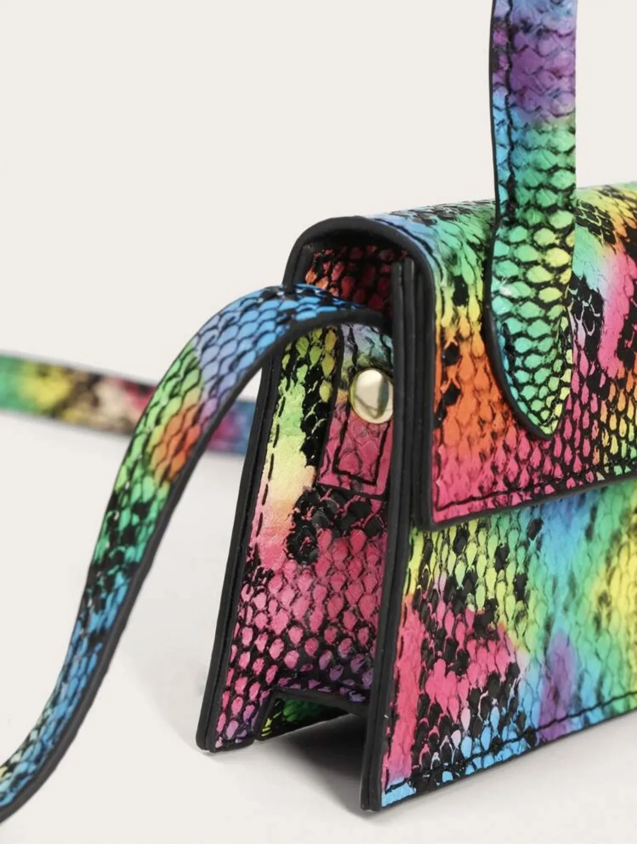 Colorful snake print mini bag