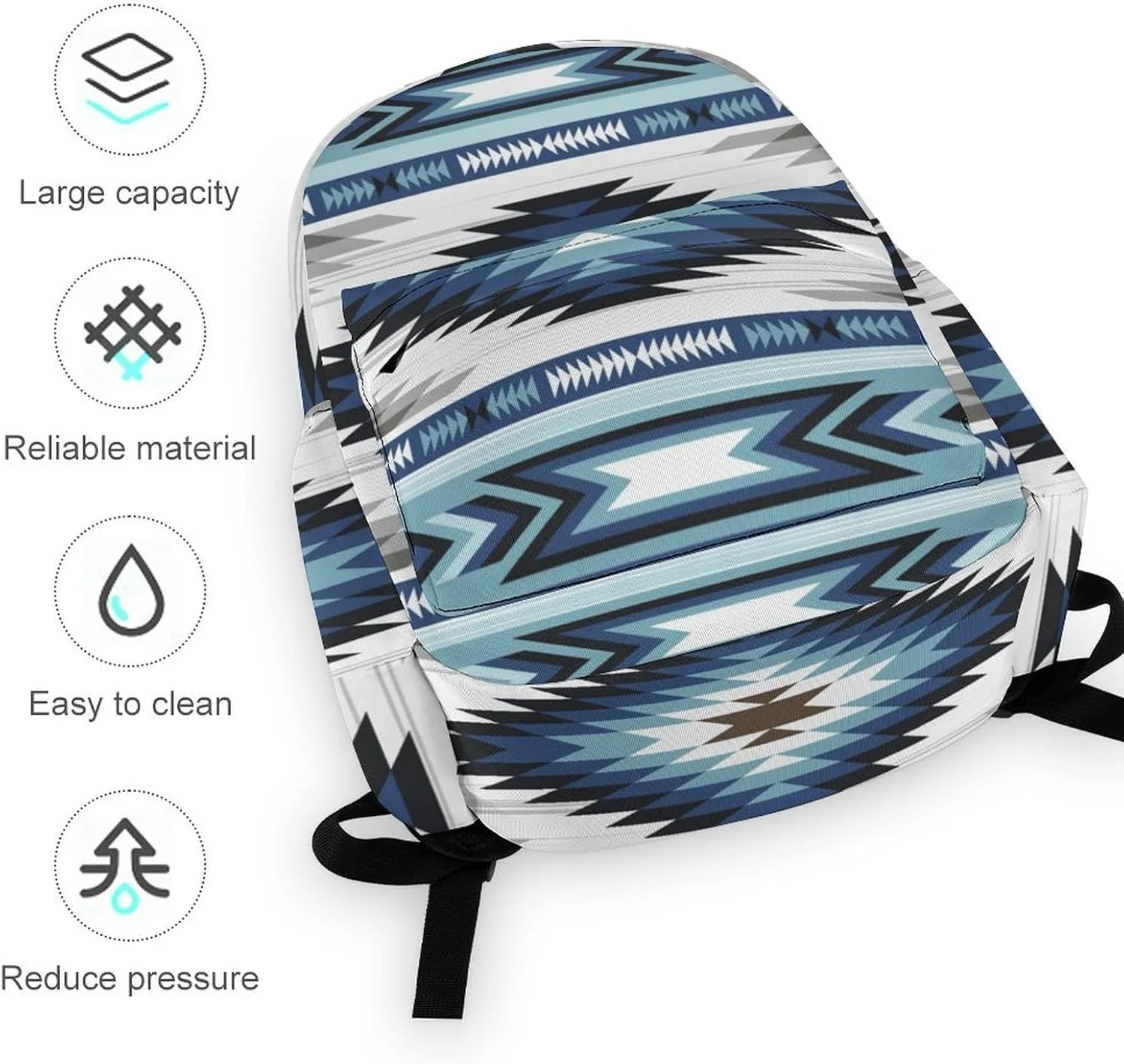 Colorful Tribe Navajo Aztec Geometry Casual Lightweight Large Capacity Travel Backpack Unisex