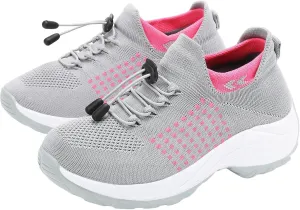 Comfort Wear Orthowear Shoes for Women Arch Support Orthopedic Sock Sneakers Slip-On Breathable Walking Shoe Air Cushion Athletic Shoes Causal Running Jogging Shoe Anti Slip Platform Sneaker