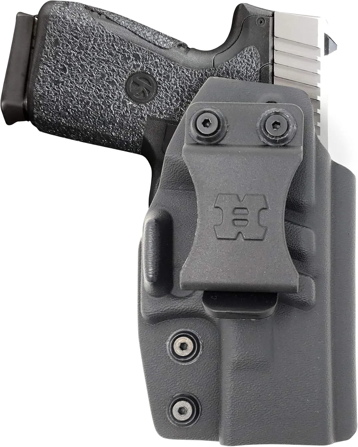 Concealed Carry Iwb Kydex Holster - by Houston Gun Holsters - Lined Inside for Strong Retention and Maximum Protection - Reinforced Plastic Clip Black Color - Lightweight Durable - for Karh CM 45