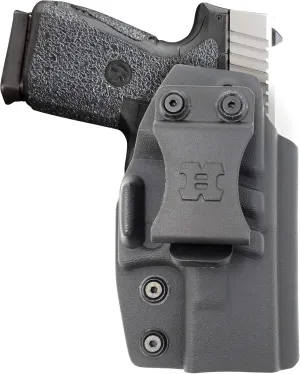Concealed Carry Iwb Kydex Holster - by Houston Gun Holsters - Lined Inside for Strong Retention and Maximum Protection - Reinforced Plastic Clip Black Color - Lightweight Durable - for Karh CM 45
