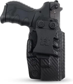Concealed Carry Iwb Kydex Holster - by Houston | Lined Inside for Strong Retention and Maximum Protection | Reinforced Plastic Clip | Carbon Fiber | Lightweight Durable | for Walther PK 380