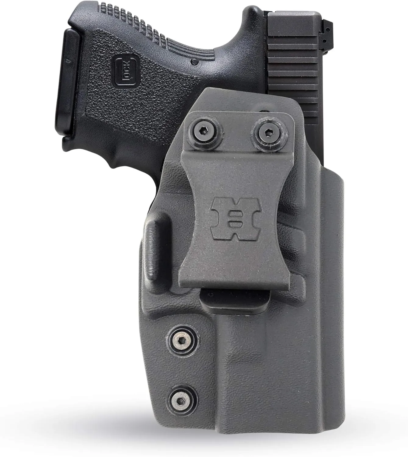 Concealed Carry Iwb Kydex Holster - by Houston - Lined Inside for Strong Retention and Maximum Protection - Reinforced Plastic Clip Color: Black - Lightweight Durable - for Glock 26