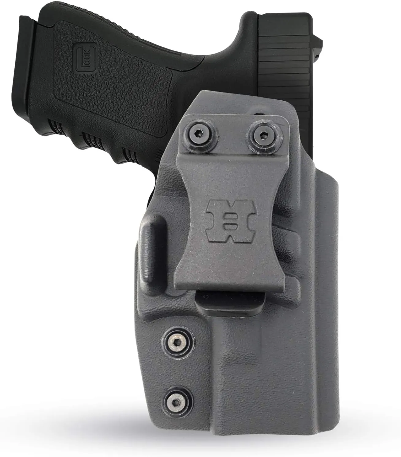 Concealed Carry Iwb Kydex Holster for Glock 19 by Houston - Lined Inside for Strong Retention and Maximum Protection - Reinforced Plastic Clip Color: Black - Lightweight Durable