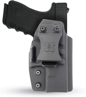 Concealed Carry Iwb Kydex Holster for Glock 19 by Houston - Lined Inside for Strong Retention and Maximum Protection - Reinforced Plastic Clip Color: Black - Lightweight Durable