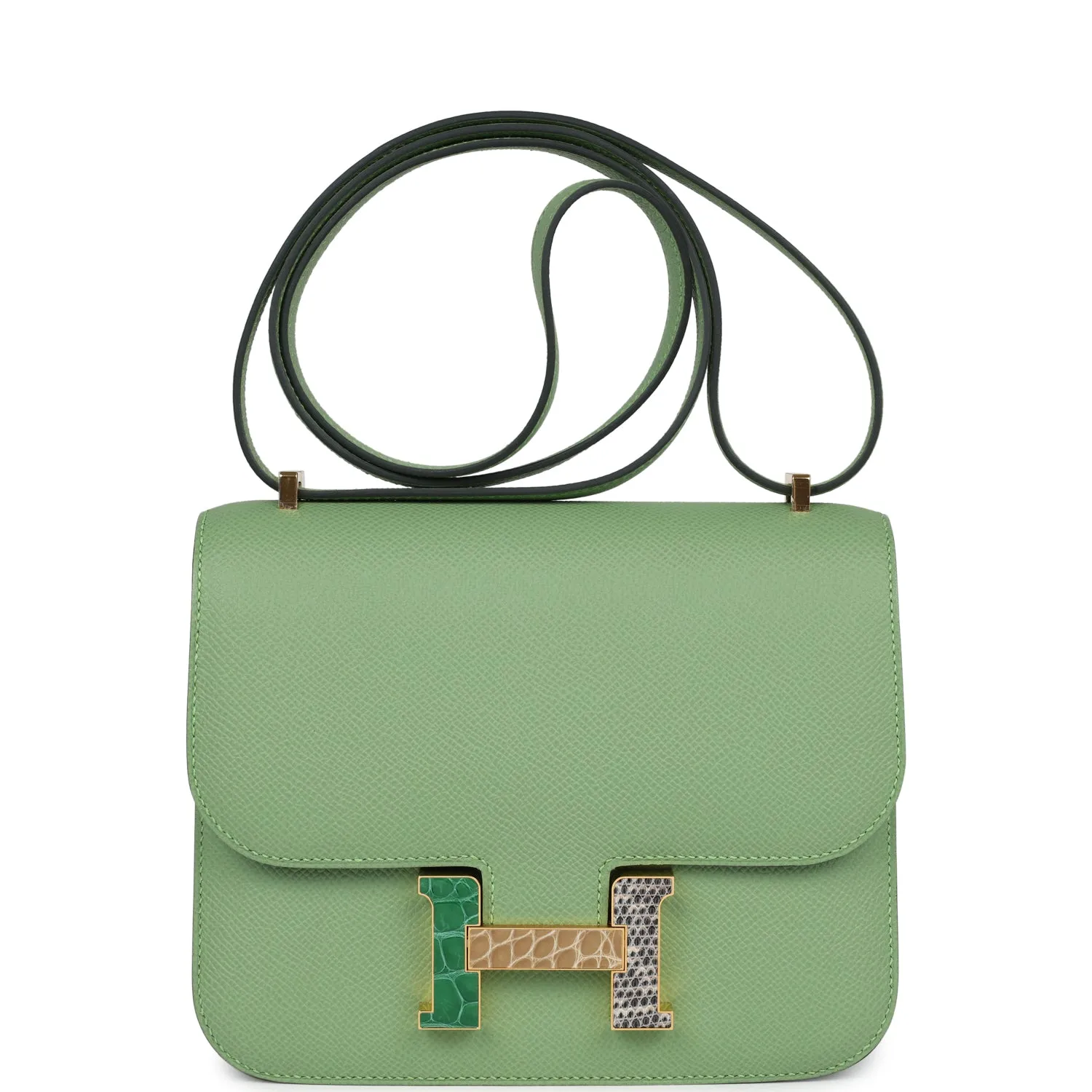 Constance 18 Vert Criquet Epsom Marquette Hardware