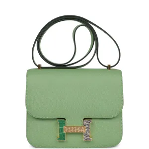 Constance 18 Vert Criquet Epsom Marquette Hardware