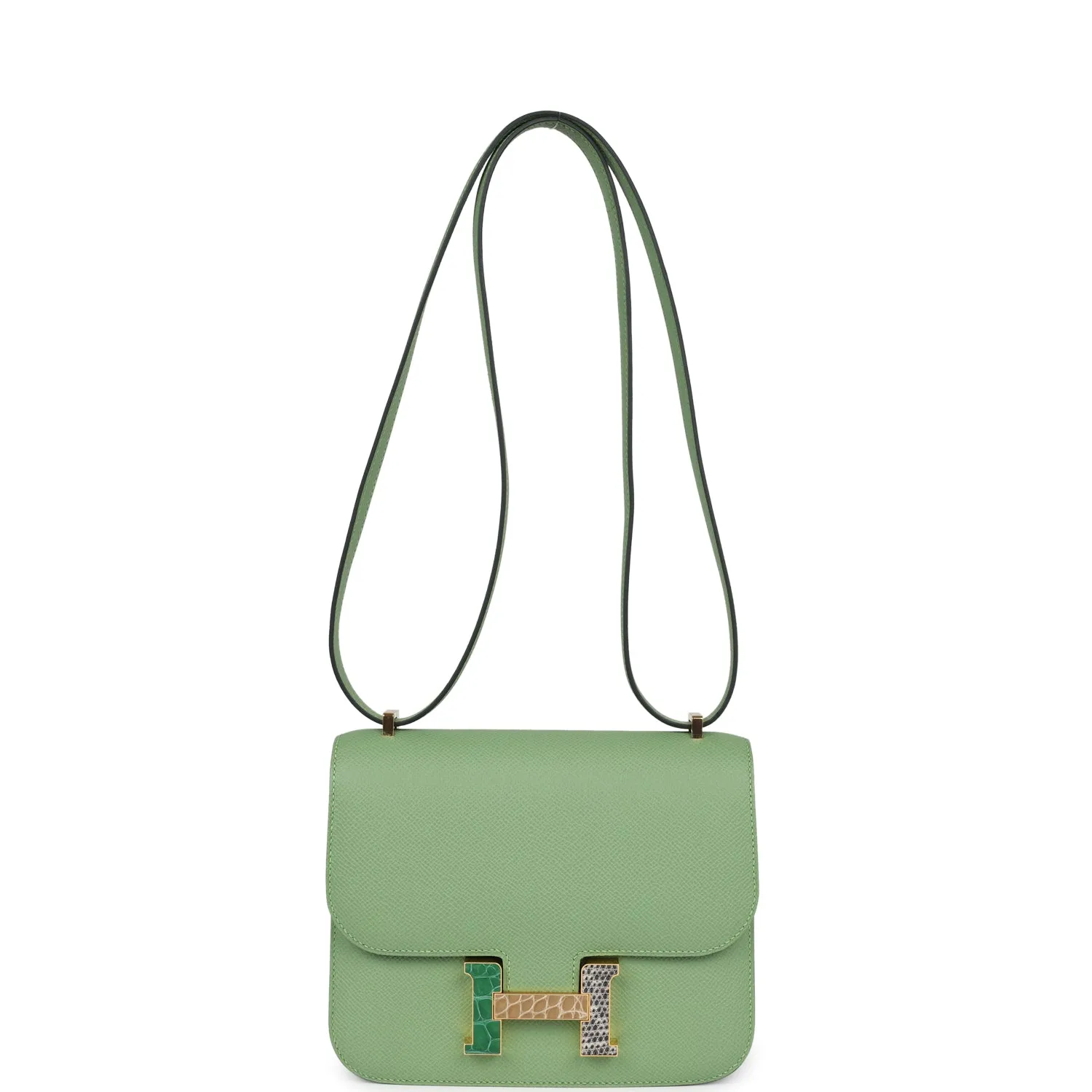 Constance 18 Vert Criquet Epsom Marquette Hardware