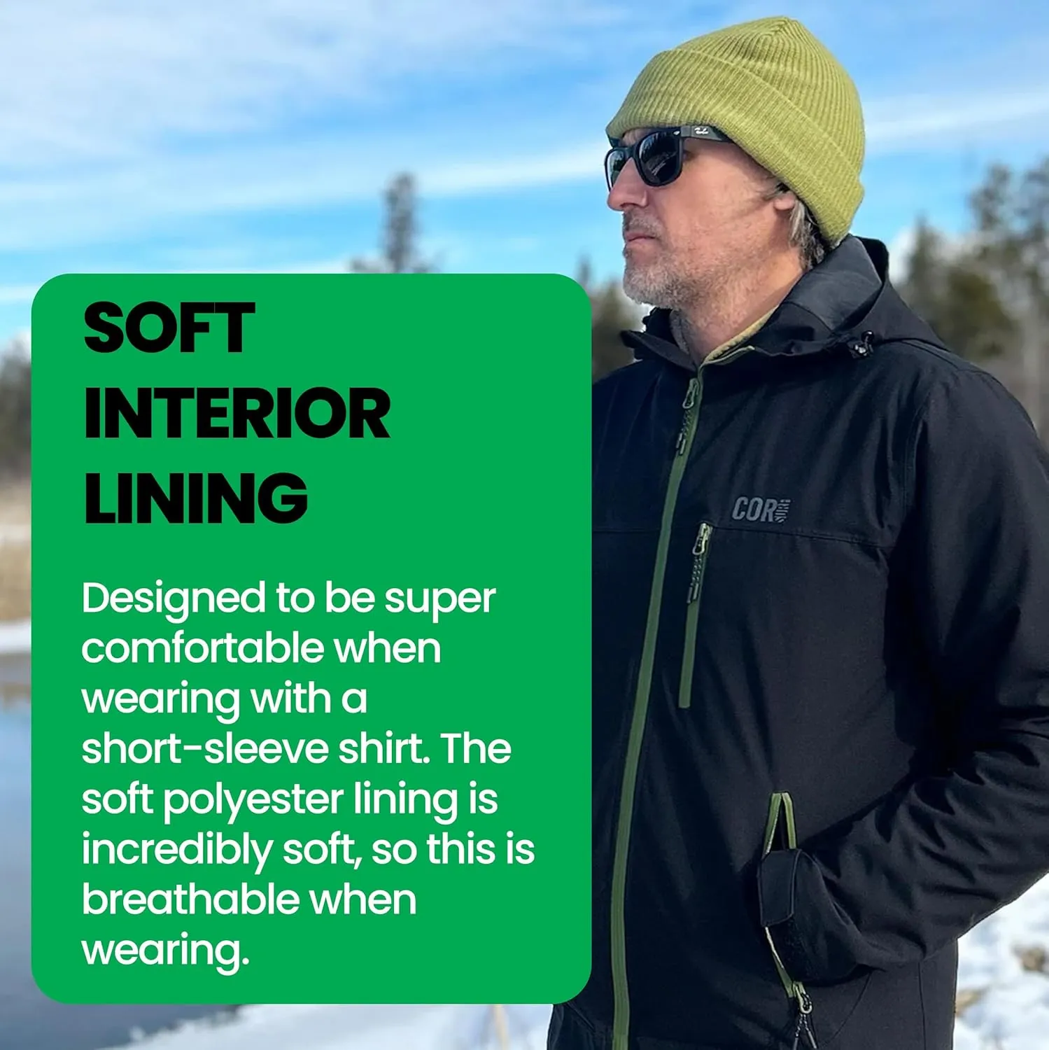 COR Men's Packable Waterproof Travel Rain Jacket | The Ultimate All-Season Breathable Rain Coat for Men with Secret Pockets