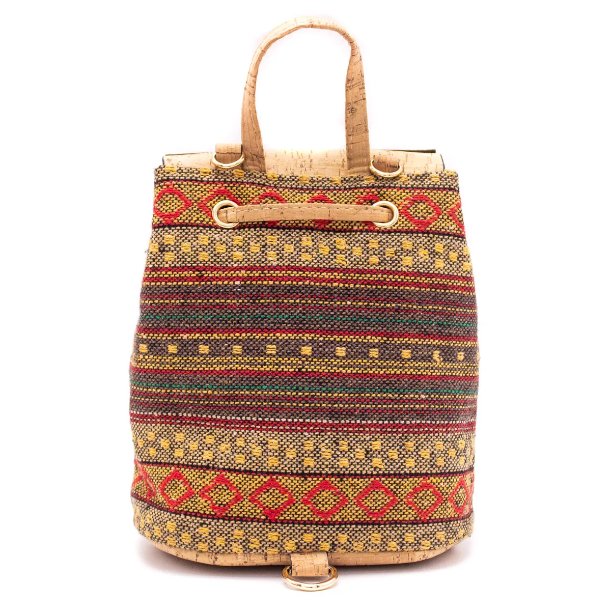 Cork laser-cut Colorful Textile backpack